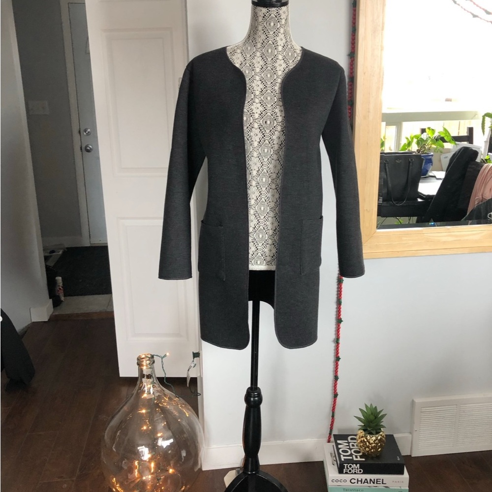 Oak + Fort Grey Cardigan. O/S
